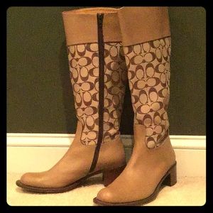 Coach signature riding boots